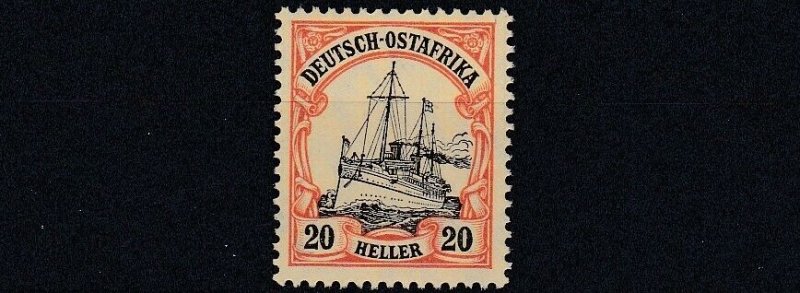 GERMAN EAST AFRICA  1905 - 20  S G 38   20H  BLACK & RED YELLOW   MNH        