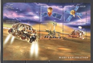 OZ0192 2013 ST. KITTS SPACE MARS EXPLORATION 1KB MNH