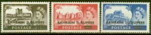 Bahrain 1958-60 D.L.R set of 3 SG94b, SG95a & SG96ab V.F MNH 