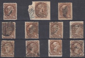 Canada #39 Used Small Queen Wholesale Lot of 11