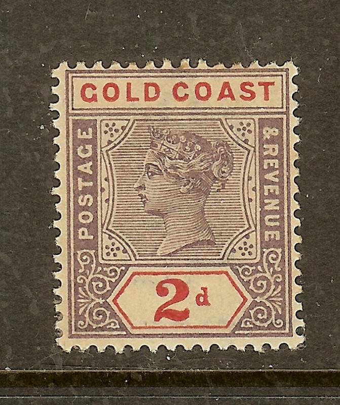Gold Coast, Scott #28, 2p Queen Victoria, MH