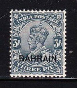 Album Treasures  Bahrain Scott # 1  3p  George V Overprint  Mint NH