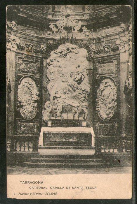 Spain 1920 Tarragona Cathedral Capilla de Santa Tecla Used View Post Card # 1...