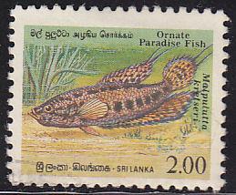 Sri Lanka 978 Ornate Paradise Fish 1990