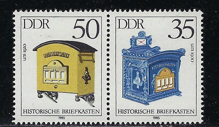 Germany DDR Scott # 2459, 2458, mint nh, se-tenant, WZd623