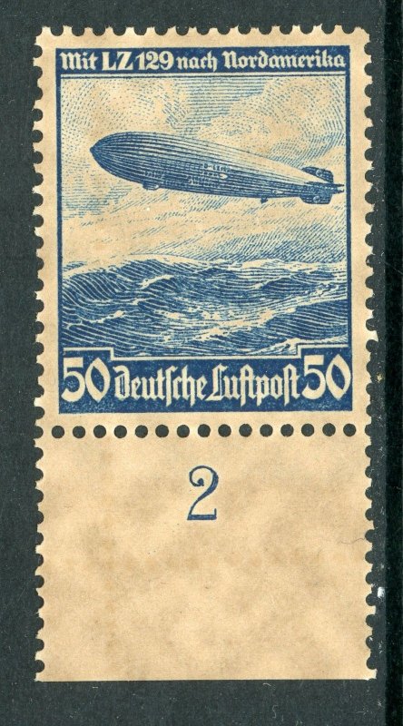 Germany 1936 Deutsche Reich 50pfg Zeppelin Airmail Scott #C57 MNH G229