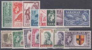 Sarawak - Scott 197-211 Mint hinged (Catalog Value $101.30)