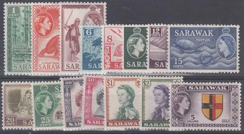 Sarawak - Scott 197-211 Mint hinged (Catalog Value $101.30)