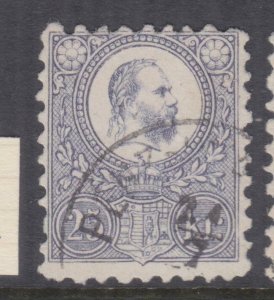 HUNGARY, 1871 Engraved, 25k. Bluish Violet, used.