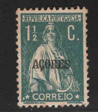 Azores Scott 198 MH*  Ceres stamp toned aged paper