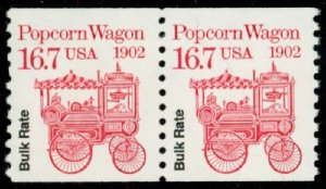 2261 Popcorn Wagon F-VF MNH transportation coil pair