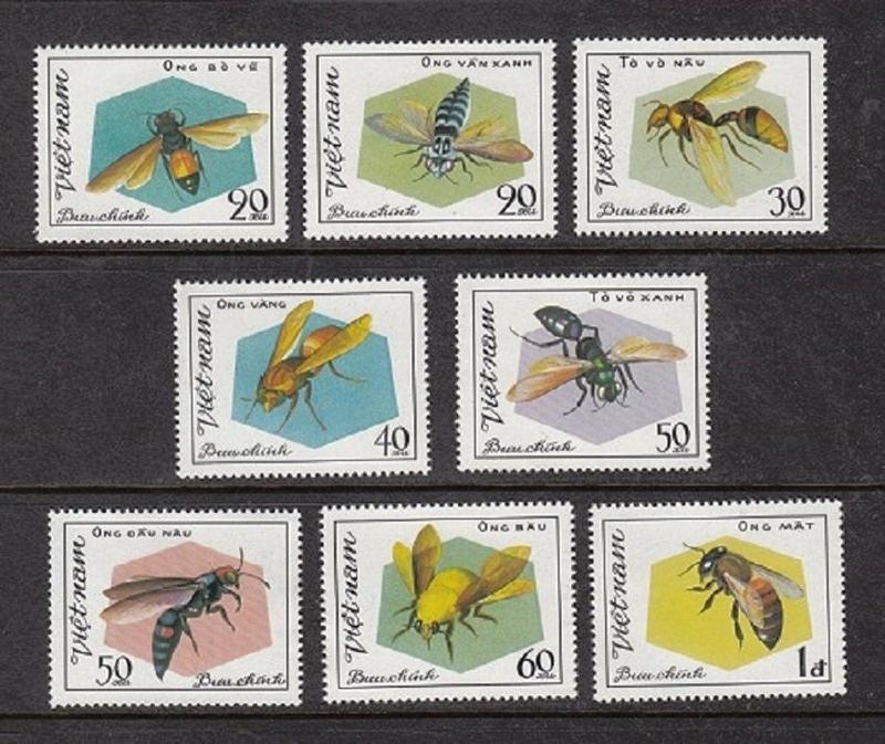 Viet Nam 1172-1179, MNH, Insects 1982. x28042