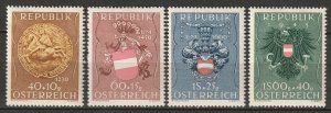 Austria 1949 Sc B264-7 set MH