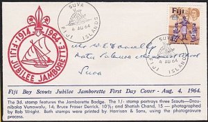 FIJI 1964 Boy Scouts 1/- Jubilee Jamborette cover..........................B1911