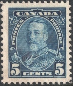 Canada SC#221 5¢ King George V Single (1935) Uncancelled/No Gum