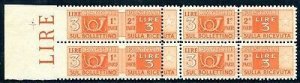 Postal parcels Lire 3 perforated varieties