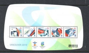 Canada Sc 2299 2009 Winter Olympics stamp sheet mint NH