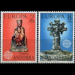 ANDORRA SP. 1974 - Scott# 79-80 Europa Set of 2 NH