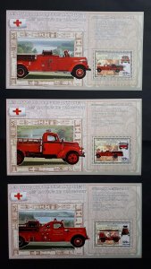 Old firetrucks II - Congo 2006 - sheet + complete set of 6 ss perforated ** MNH