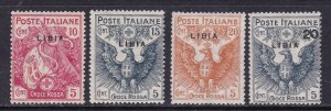 Libya Scott B1-B4, 1915-6 Semi-Postals, F/VF MLH. Scott $67