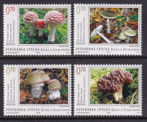 Bosnia and Herzegovina Serbian Admin 332a-33d Mushrooms Singles MNH VF