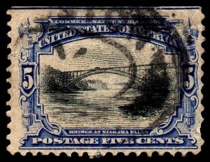 U.S. Scott #297: 1901 5¢ Pan-American, Used, F/VF, SE