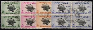 PAKISTAN - Bahawalpur GVI SG43-46, 1949 UPU set, FINE USED. Cat £40. BLOCK X 4