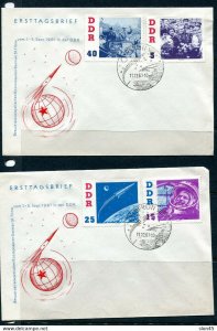 Germany 1961 3 FDC Covers Space Astronauts Mi 863-8  12761 