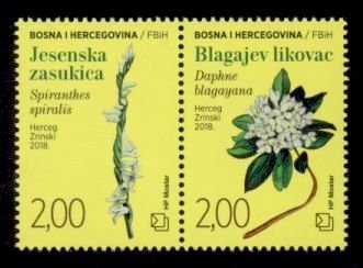 Bosnia & Herzegovina (Croat) Sc# 383 MNH Flowers (Pair)