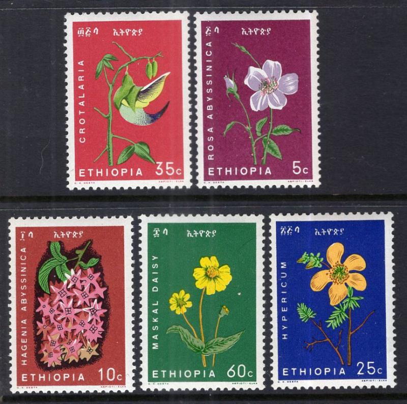 Ethiopia 434-438 Flowers MNH VF