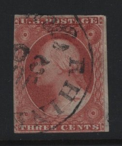 10 VF used neat cancel with nice color cv $ 190 ! see pic !