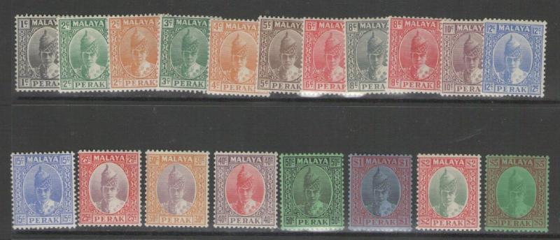 MALAYA PERAK SG103/21 1938-41 DEFINITIVE SET MTD MINT