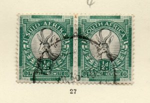 South Africa 1913-20s Early Issue Fine Used 1/2d. Pair NW-169818