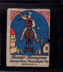 Danish Advertising Stamp -  Theodor Thorngreen The Toy House, Copenhagen