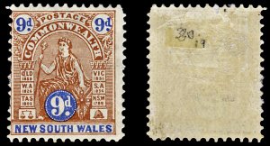 4718: New South Wales SG330 9d Brown & Ultramarine. 1903. Sc#108 Mi92a MM Min...