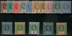 Leeward Islands 1912 SC 46-60 Mint Set 