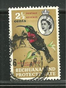 Bechuanaland Protectorate 182 used Scarlet Chested Sunbird