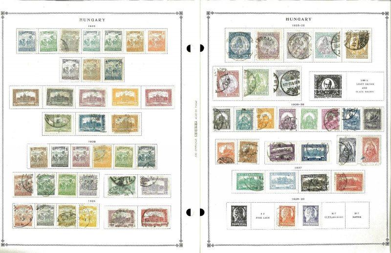 Hungary 1874-1979 M, U & CTO Hinged on Scott International Pages