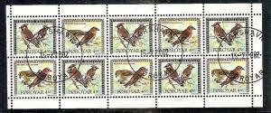 Faroe Islands 301a Used 1996 Birds Booklet Pane