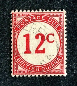 1955 British Guiana Sc # J4 used cv. $45 ( 9372 BCXX )