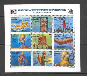 TURKS & CAICOS #1193  UNDERWATER EXPLORATION   MNH