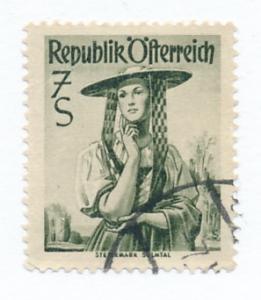 Austria 1948  Scott 555 used - 7s, Costumes, Steiermark 