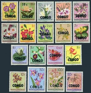 Congo DR 323-340,MNH/MLH a stamp.Michel 11-28. Flowers of Belgian Congo,1960.