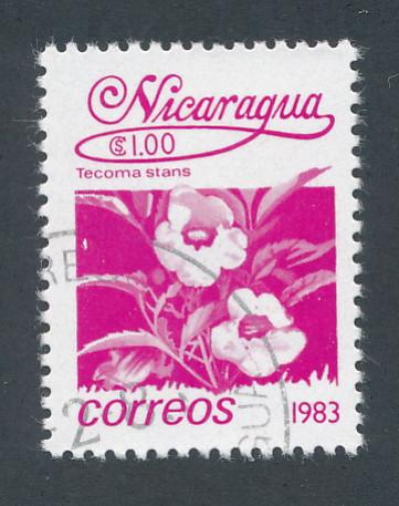 Nicaragua  1983  Scott 1223 CTO - Tecoma Stans