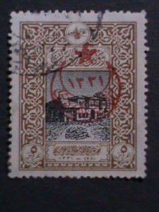 TURKEY-1916-SC#B45 106 YEARS OLD- OVERPRINT ON GENERAL POST OFFICE-USED VF