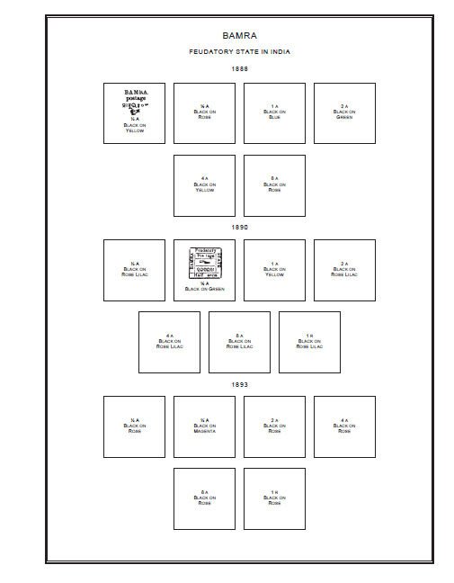 PRINTED INDIA FEUDATORY STATES 1866-1950 STAMP ALBUM PAGES (138 pages)