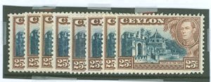 Ceylon #284 Unused Single