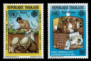 Togo 1983 - World Communications Year, Drummer, Modern - Set of 2 - 1172-3 - MNH