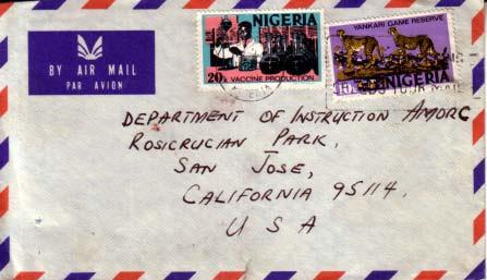 Nigeria, Airmail, Animals, Medical