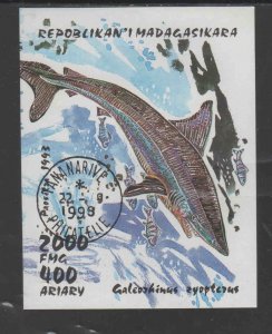 MALAGASY #1287  1993  SHARKS         MINT VF NH  O.G CTO  S/S